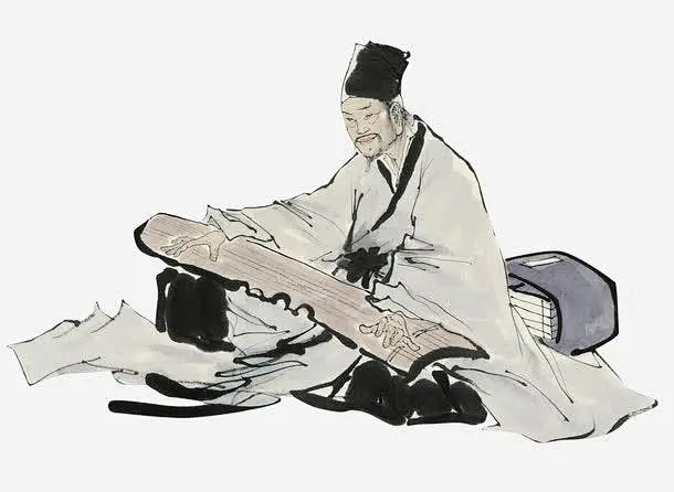 古代诗人高清素材 弹琴 彩色 手绘 诗意 元素 免抠png 设计图片 免费下载-花瓣网