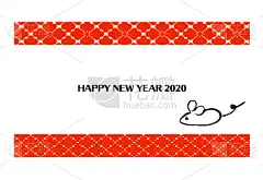 贺卡,新年前夕,传统,英语,鼠年,字母,信函,十二生肖,简单,模板