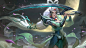 diana-lunar-goddess-turquoise-chroma-skin-chinese-lol-splash-art-8k-wallpaper-uhdpaper