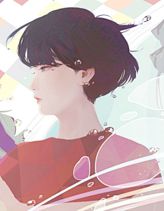 林林的兔兔采集到采集动漫创意油画插画