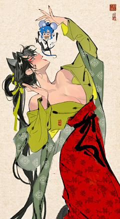不二彗星采集到人物插画