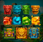 Casino Game mobile game Game Art mobile games slot gambling game aztec Totem slot game