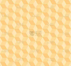 黄色方块。矢量无缝模式与菱形。抽象的几何背景。视觉错觉