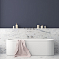 mock up bathroom in a modern style 3d