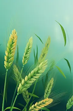 AI数字艺术手绘莠草谷雨插画-众图网