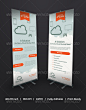 Elephant Cloud Roll-Up Banner - GraphicRiver Item for Sale