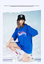BECCBECCGIRL短袖女夏季潮牌宽松bf风黑色波浪印花半袖上衣潮8994-tmall.com天猫
