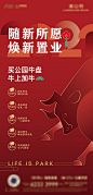 新年置业牛年促销海报-源文件