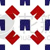 blue and red short or pants icon isolated seamless