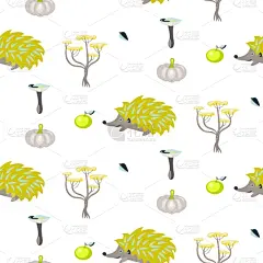 绿色,海胆,秋天,四方连续纹样,灰色,季节,野生动物,冬天,图像,装饰