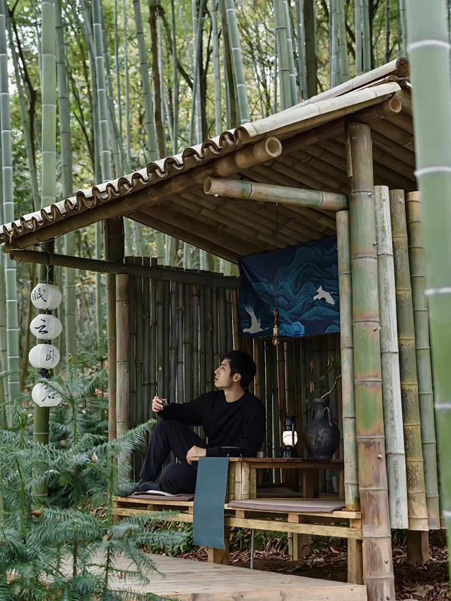 住进青城山下独享整片竹林的私汤民宿 - ...