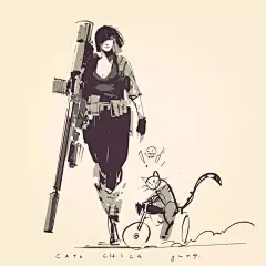 【概念】黑白-剪影-素描-漫画(88图)_@一灯_Eden收集_花瓣插画 漫画58