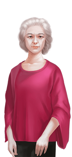 头发花白的老奶奶