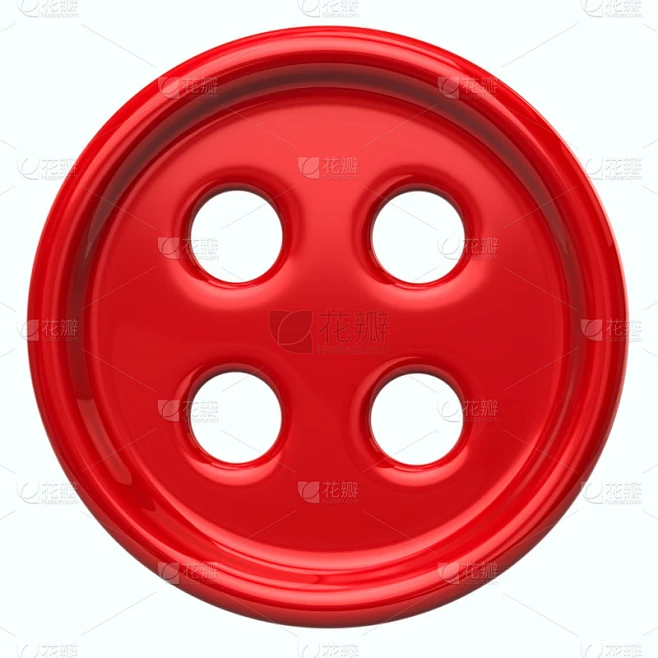 Red cloth button for garments-花瓣网