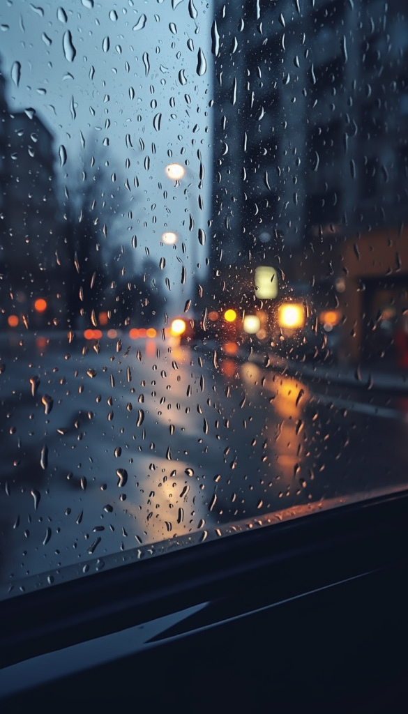 雨景窗子窗外玻璃水珠24节气雨水摄影图