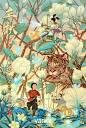 (新)国潮艺术风格二十四节气插画作品，版权归作者所有