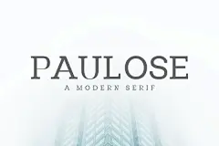 现代时尚优雅圆形衬线名片网页布局标题品牌字体家族 Paulose Modern Serif Font Family