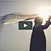 This may contain: a person is flying a kite with the sun in the sky behind them and text that reads think better