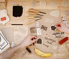 亚麻油毡雕刻与插画，俄罗斯“Ия и Миша Гаас”设计工作室作品 - 手工客，高质量的手工，艺术，设计原创内容分享平台