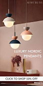 Nordic flair gets a modern update in this dramatic pendant lamp. The brass gold accents adds a modern and sophisticated touch to its exquisite design. Offering a myriad of colors and mix-match options, this piece gives a glamorous ambiance sure to enliven