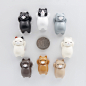 日本憨实猫咪冰箱贴个性创意树脂3d立体吸磁贴韩国卡通动物吸铁石-淘宝网