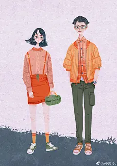 插画超话每天一起画超话
小美马人物插画《俏情侣》系列
全弹终于来了！
春秋系列情侣装搭起来
恋爱的酸腐味道要顶住哦！
找个心仪的他一起约个会吧…
#青春设计我有态度##插画# @明天教室 @微博美学 #情侣头像# ​​​  ​​​  ​​​ 2杭州·祥符 ​​​​