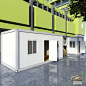 [Hot Item] Prefab Steel Structure Metal Container House, Container House Falt, Flat Pack Two Storey Prefab House Container House : Material: Steel Structure Usage: Warehouse, Villa, Dormitories, Temporary Offices, Workshop Customized: Customized Type: Det