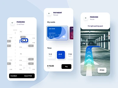 Parking app userex ui swipes swipe right swipe product onboarding ui ...