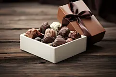 巧克力美食场景摄影图