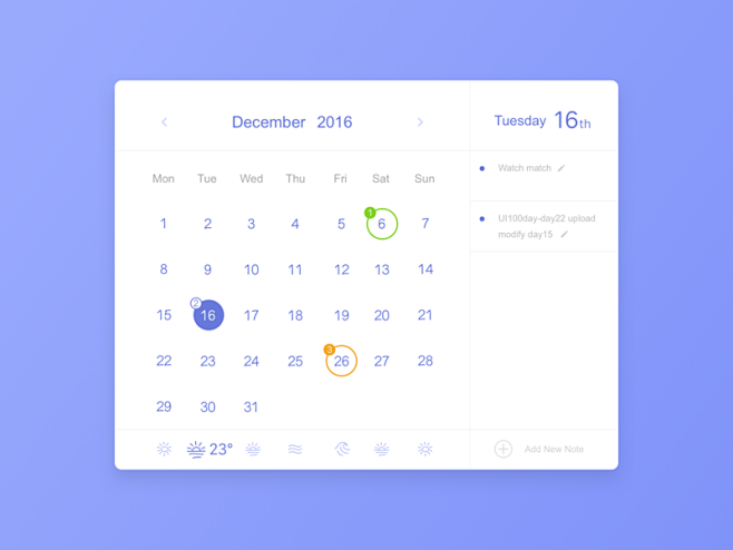 daily UI-calendar