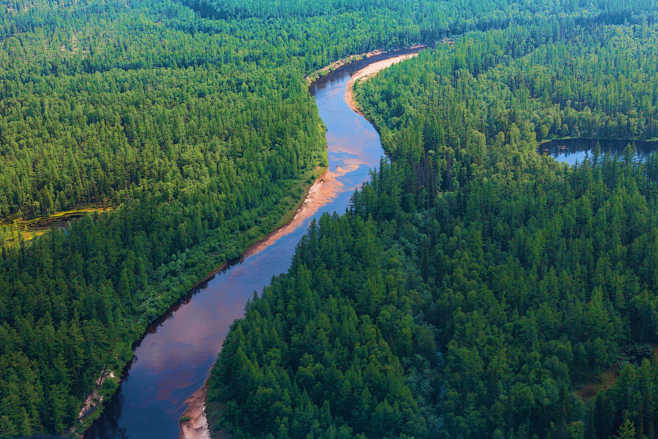 Tundra, aerial photo...