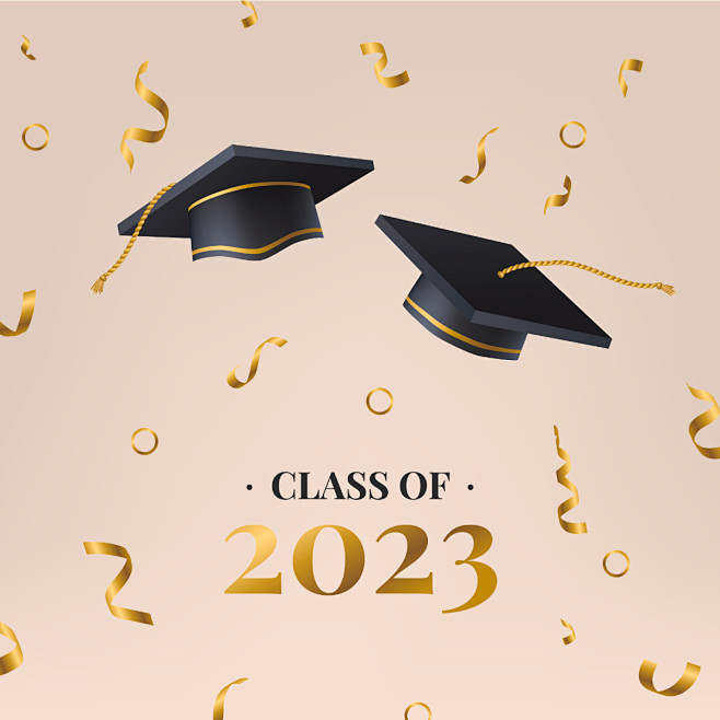 2023毕业季典礼彩带气球学生学士服帽插...