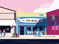 mokact采集到Dribbble插画色彩、构图、风格