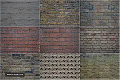 砖墙图案设计素材Bricktop 50 brick wall textures 设计模板 