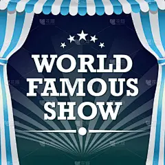 马戏团海报向量。复古魔术表演框.经典的大顶。框.假日活动和娱乐概念。图