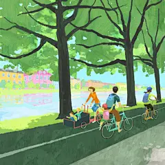 插画师 Gen Arai 的一组生活日常插画，作者通过明亮舒适的配色去描绘生活中平常的画面，美好且安静~#插画分享# ​​​​