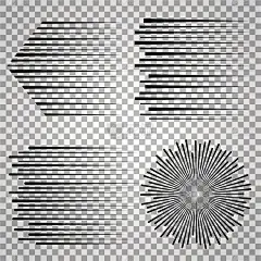 速度矢量线。快速勾画力量和动作