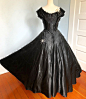 Butch Wax Vintage® on Instagram: “Halloween bride?  Wickedly glamorous late 1940s inky black cotton sateen spiderweb embroidered ball gown... Yes, I have been hoarding…”