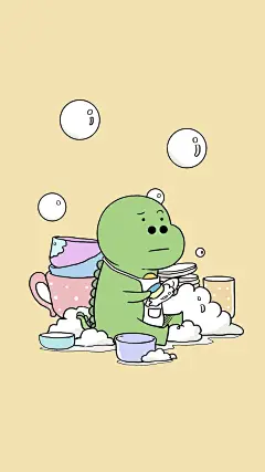 卡通版小鳄鱼高清苹果壁纸图片