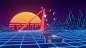 Synthwave Race towards the 80s