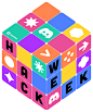 brand branding  discord graphic design  Hack Week rubik's cube animation  motion