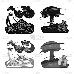 天气,发狂的,图标,环境,云,雪,大风雪,天空,设计,下雪