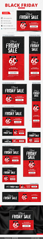 Black Friday Banners — Photoshop PSD #template #banner pack • Available here → https://graphicriver.net/item/black-friday-banners/13737619?ref=pxcr: 