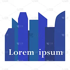 全景,蓝色,图标,织品样本,简单,商务,模板,现代,天空,剪影