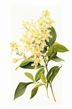 AI数字艺术秋季桂花插画