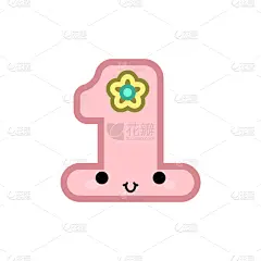 可爱的,数字1,似人脸,人的眼睛,动画片,生日,愉悦,数字7,贺卡,微笑