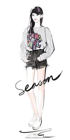 #jjseason插画# #season时装插画# ----- 短裙配美腿，冬天不怕冷。谁是你心中的美腿女王？     #杨幂#    #关晓彤#    #张天爱#   #刘诗诗#    #袁姗姗#    #奚梦瑶#   #唐嫣#    #古力娜扎#    #李沁#     |  #设计秀#@微博设计美学 ​​​​
