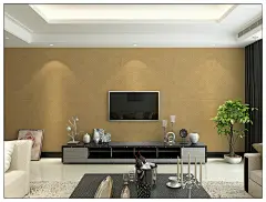 维涅斯现代PVC塑料素色麻面书房老人房_壁纸大全_雅特居家壁纸网