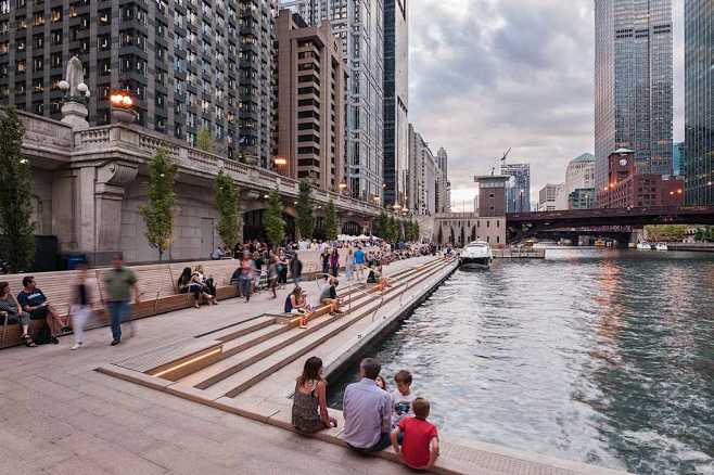 芝加哥滨河步道Chicago River...