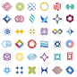 Big vector set of icon design. Unusual icons.